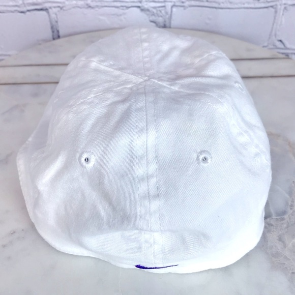 Nike Just Do It Purple Embroidered Logo Kids White Fitted Hat Size 4-6x - Picture 5 of 9